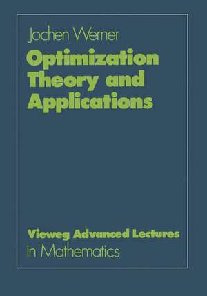 Optimization Theory and Applications de Jochen Werner