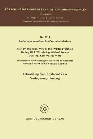 Entwicklung einer Systematik zur Verlagerungsplanung de Walter Eversheim