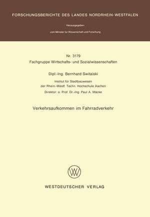 Verkehrsaufkommen im Fahrradverkehr de Bernhard Switaiski