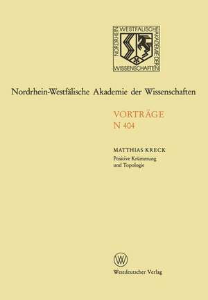 Positive Krümmung und Topologie de Matthias Kreck