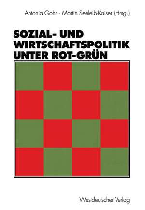 Sozial- und Wirtschaftspolitik unter Rot-Grün de Antonia Gohr