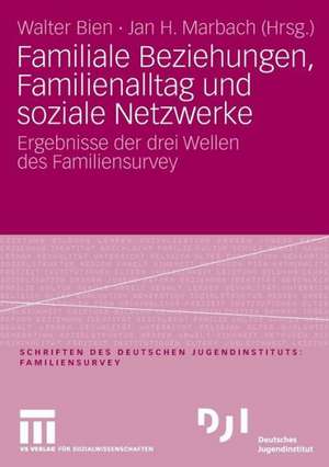 Familiale Beziehungen, Familienalltag und soziale Netzwerke: Ergebnisse der drei Wellen des Familiensurvey de Walter Bien