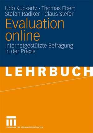 Evaluation online: Internetgestützte Befragung in der Praxis de Udo Kuckartz