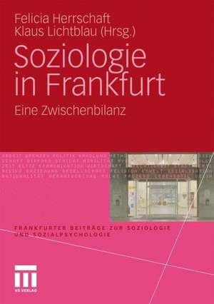 Soziologie in Frankfurt: Eine Zwischenbilanz de Felicia Herrschaft