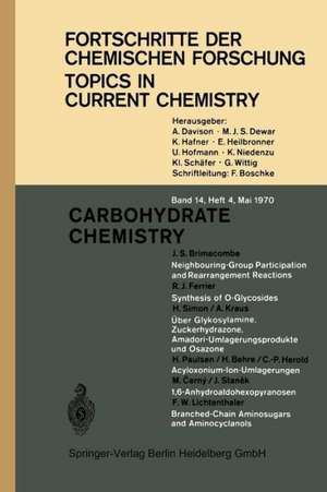 Carbohydrate Chemistry de J. S. Brimacombe