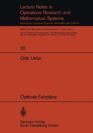 Optimale Fahrpläne de Götz Uebe