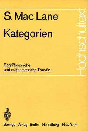 Kategorien: Begriffssprache und mathematische Theorie de S. MacLane