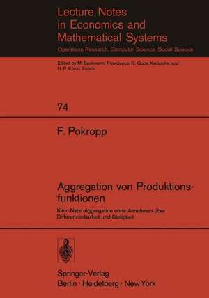 Aggregation von Produktionsfunktionen: Klein-Nataf-Aggregation ohne Annahmen über Differenzierbarkeit und Stetigkeit de Fritz Pokropp