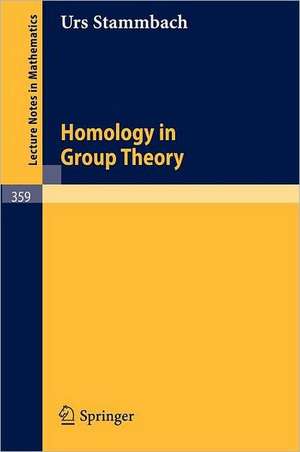 Homology in Group Theory de Urs Stammbach