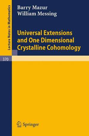 Universal Extensions and One Dimensional Crystalline Cohomology de B. Mazur