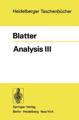 Analysis III de C. Blatter