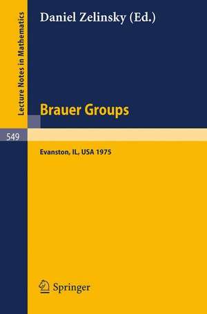 Brauer Groups: Proceedings of the Conference held at Evanston, October 11-15, 1975 de D. Zelinsky