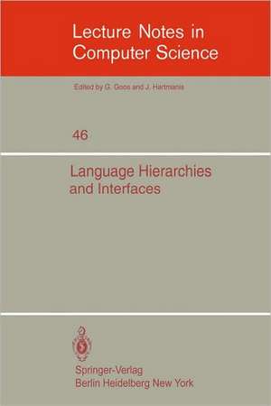 Language Hierarchies and Interfaces: International Summer School de F. L. Bauer