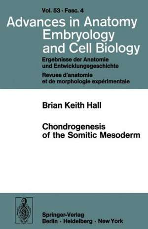 Chondrogenesis of the Somitic Mesoderm de B. K. Hall