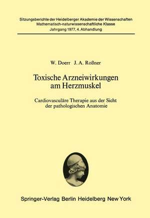 Toxische Arzneiwirkungen am Herzmuskel: Cardiovaskuläre Therapie aus der Sicht der pathologischen Anatomie de W. Doerr