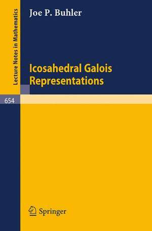 Icosahedral Galois Representations de J. P. Buhler