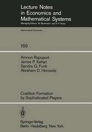 Coalition Formation by Sophisticated Players de A. Rapoport