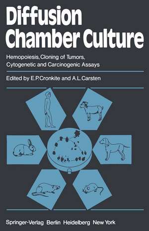 Diffusion Chamber Culture: Hemopoiesis, Cloning of Tumors, Cytogenetic and Carcinogenic Assays de E. P. Cronkite