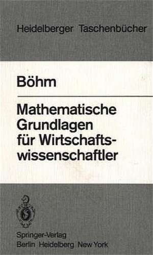 Mathematische Grundlagen für Wirtschaftswissenschaftler de V. Böhm