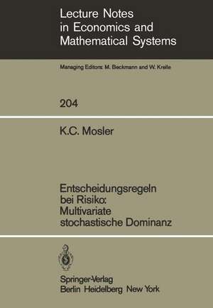 Entscheidungsregeln bei Risiko Multivariate stochastische Dominanz de Karl Mosler