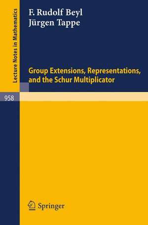 Group Extensions, Representations, and the Schur Multiplicator de F. R. Beyl