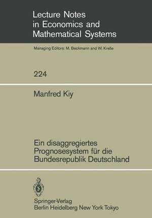 Ein disaggregiertes Prognosesystem für die Bundesrepublik Deutschland de M. Kiy