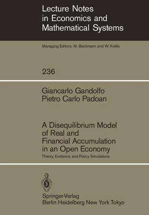 A Disequilibrium Model of Real and Financial Accumulation in an Open Economy: Theory, Evidence, and Policy Simulations de Giancarlo Gandolfo