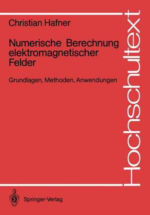 Numerische Berechnung elektromagnetischer Felder: Grundlagen, Methoden, Anwendungen de Christian Hafner