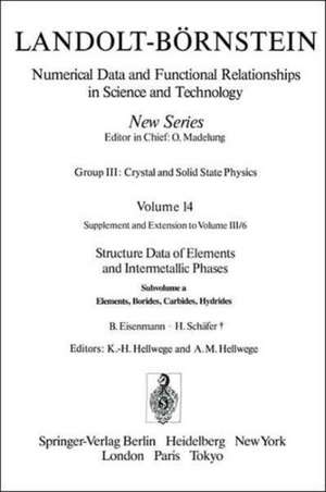 Elements, Borides, Carbides, Hydrides / Elemente, Boride, Carbide, Hydride de B. Eisenmann