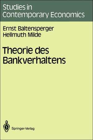 Theorie des Bankverhaltens de Ernst Baltensperger