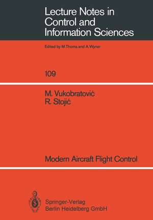 Modern Aircraft Flight Control de Miomir Vukobratovic