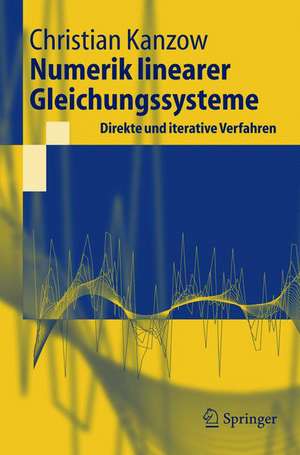 Numerik linearer Gleichungssysteme: Direkte und iterative Verfahren de Christian Kanzow