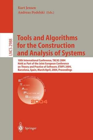 Tools and Algorithms for the Construction and Analysis of Systems: 10th International Conference, TACAS 2004, Held as Part of the Joint European Conferences on Theory and Practice of Software, ETAPS 2004, Barcelona, Spain, March 29 - April 2, 2004, Proceedings de Kurt Jensen