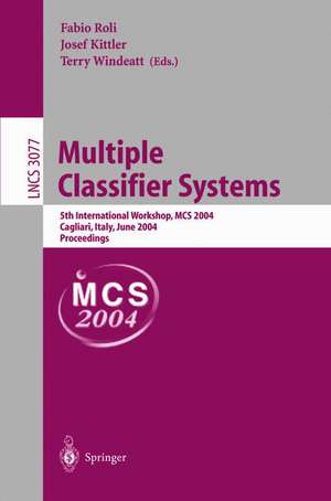 Multiple Classifier Systems: 5th International Workshop, MCS 2004, Cagliari, Italy, June 9-11, 2004, Proceedings de Fabio Roli