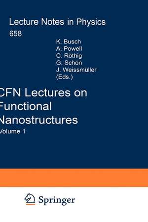 CFN Lectures on Functional Nanostructures: Volume 1 de Kurt Busch