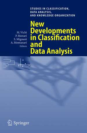 New Developments in Classification and Data Analysis: Proceedings of the Meeting of the Classification and Data Analysis Group (CLADAG) of the Italian Statistical Society, University of Bologna, September 22-24, 2003 de Maurizio Vichi