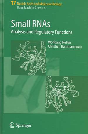 Small RNAs:: Analysis and Regulatory Functions de Wolfgang Nellen