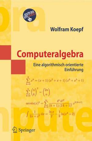 Computeralgebra: Eine algorithmisch orientierte Einführung de Wolfram Koepf