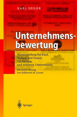 Unternehmensbewertung: Wertermittlung bei Kauf, Verkauf und Fusion von kleinen und mittleren Unternehmen de S.M. Larson