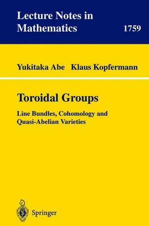 Toroidal Groups: Line Bundles, Cohomology and Quasi-Abelian Varieties de Yukitaka Abe