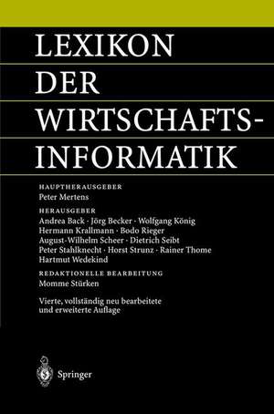 Lexikon der Wirtschaftsinformatik de M. Stürken