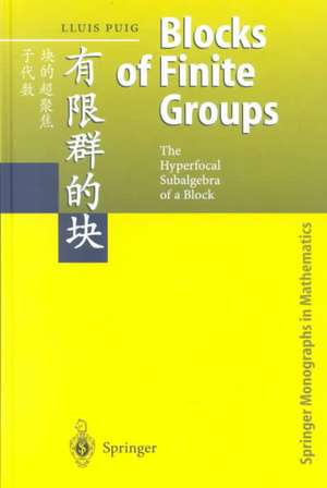 Blocks of Finite Groups: The Hyperfocal Subalgebra of a Block de Lluis Puig