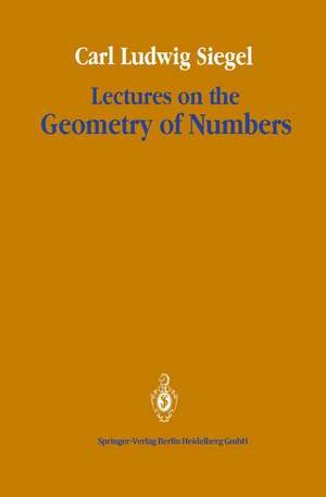 Lectures on the Geometry of Numbers de Rudolf Suter