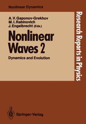 Nonlinear Waves: Dynamics and Evolution de Andrei V. Gaponov-Grekhov