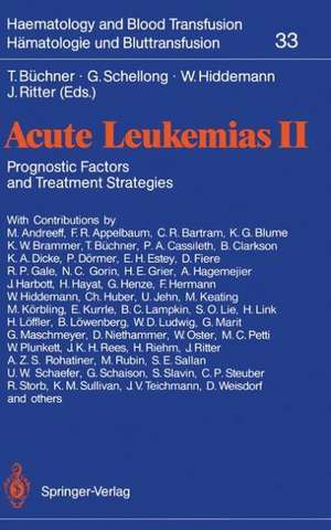 Acute Leukemias II: Prognostic Factors and Treatment Strategies de Thomas Büchner