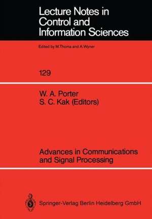 Advances in Communications and Signal Processing de William A. Porter