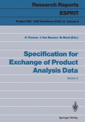 Specification for Exchange of Product Analysis Data: Version 3 de Deborah Thomas