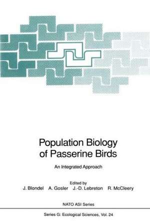 Population Biology of Passerine Birds: An Integrated Approach de Jacques Blondel