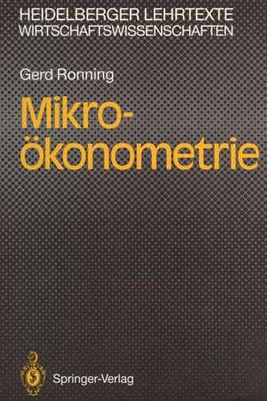 Mikro-ökonometrie de Gerd Ronning