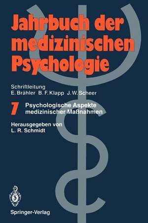 Psychologische Aspekte medizinischer Maßnahmen de Lothar R. Schmidt